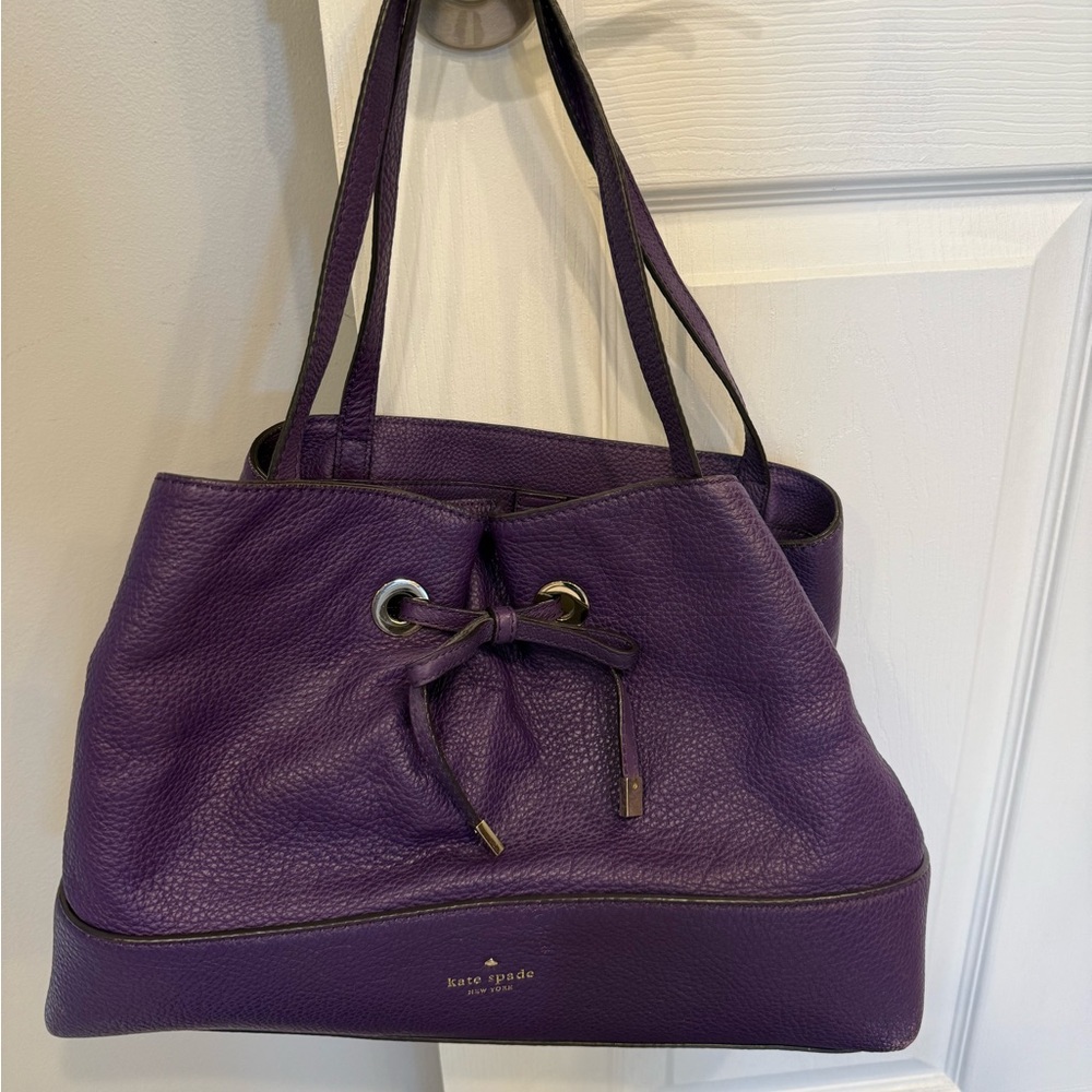 Kate Spade Marianne Purple Pebbled Leather Tote